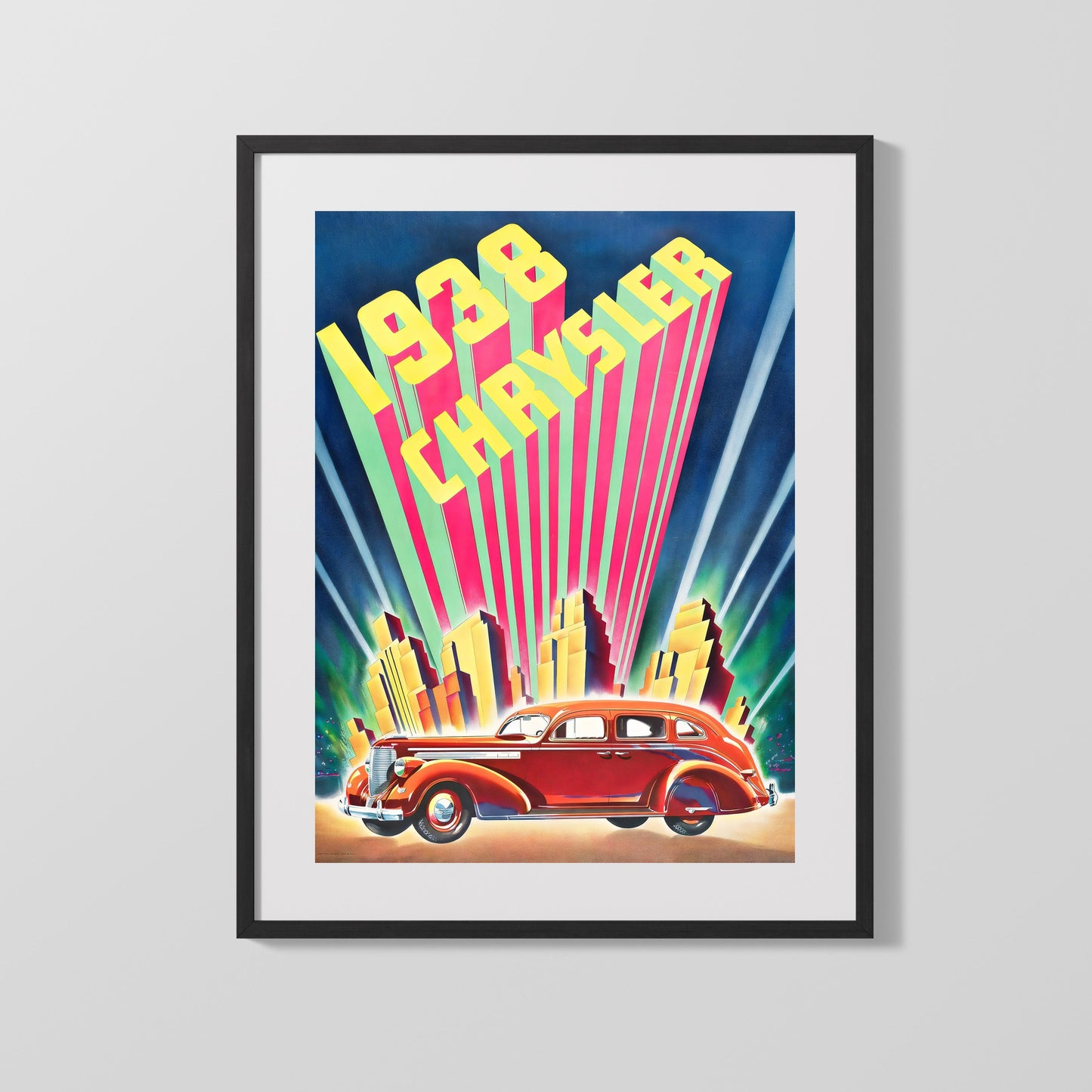 Classic Travel Poster - Chrysler - 1938 Art Deco