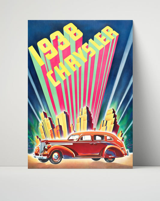 Classic Travel Unframed Poster -  Chrysler - 1938 Art Deco