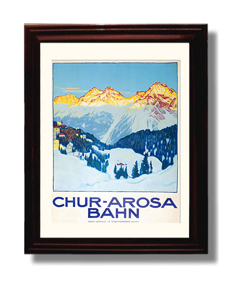 Chur Arosa Bahn travel poster wall art 8x10 Canvas