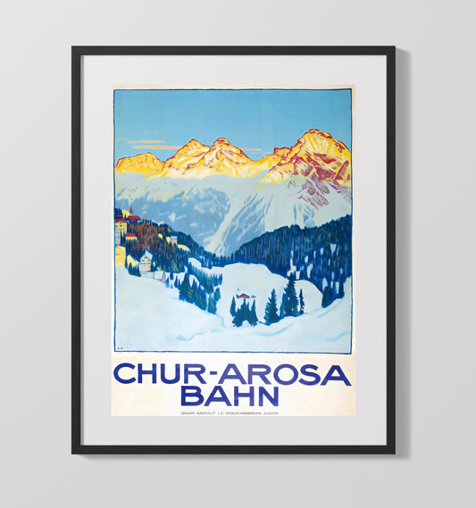 Chur Arosa Bahn - Travel - 16x20 Gallery Frame