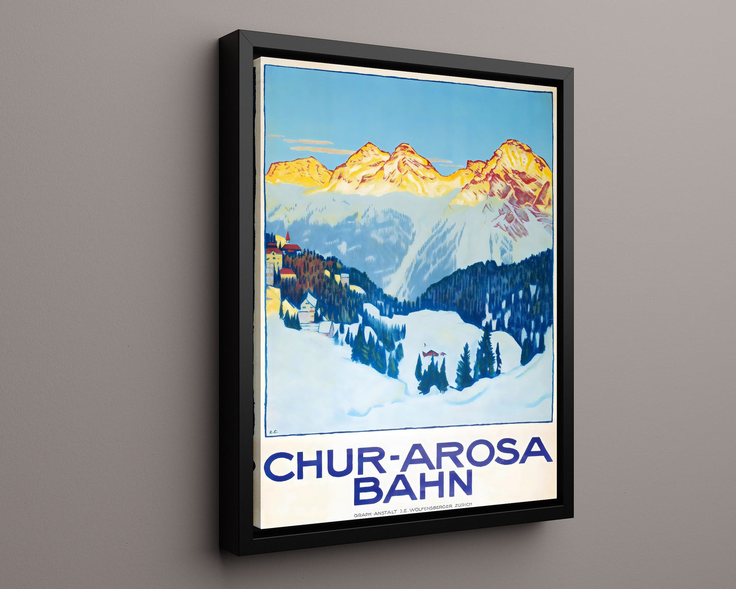 Classic Travel Poster - Chur Arosa - Bahn