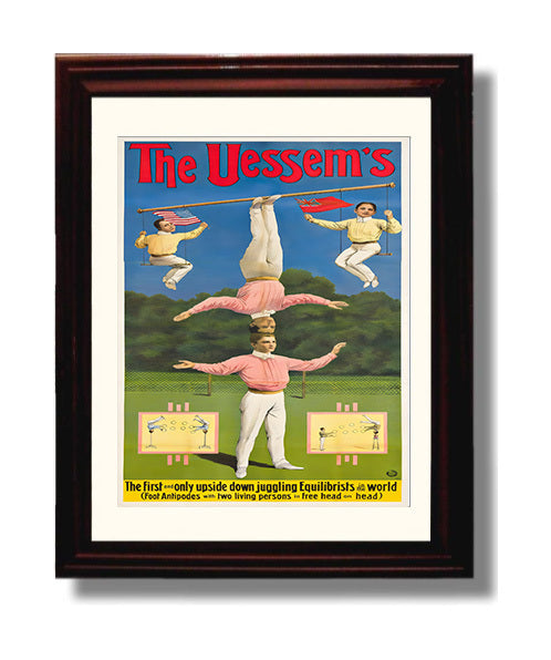 Circus Equilibrists travel poster wall art 8x10 Canvas
