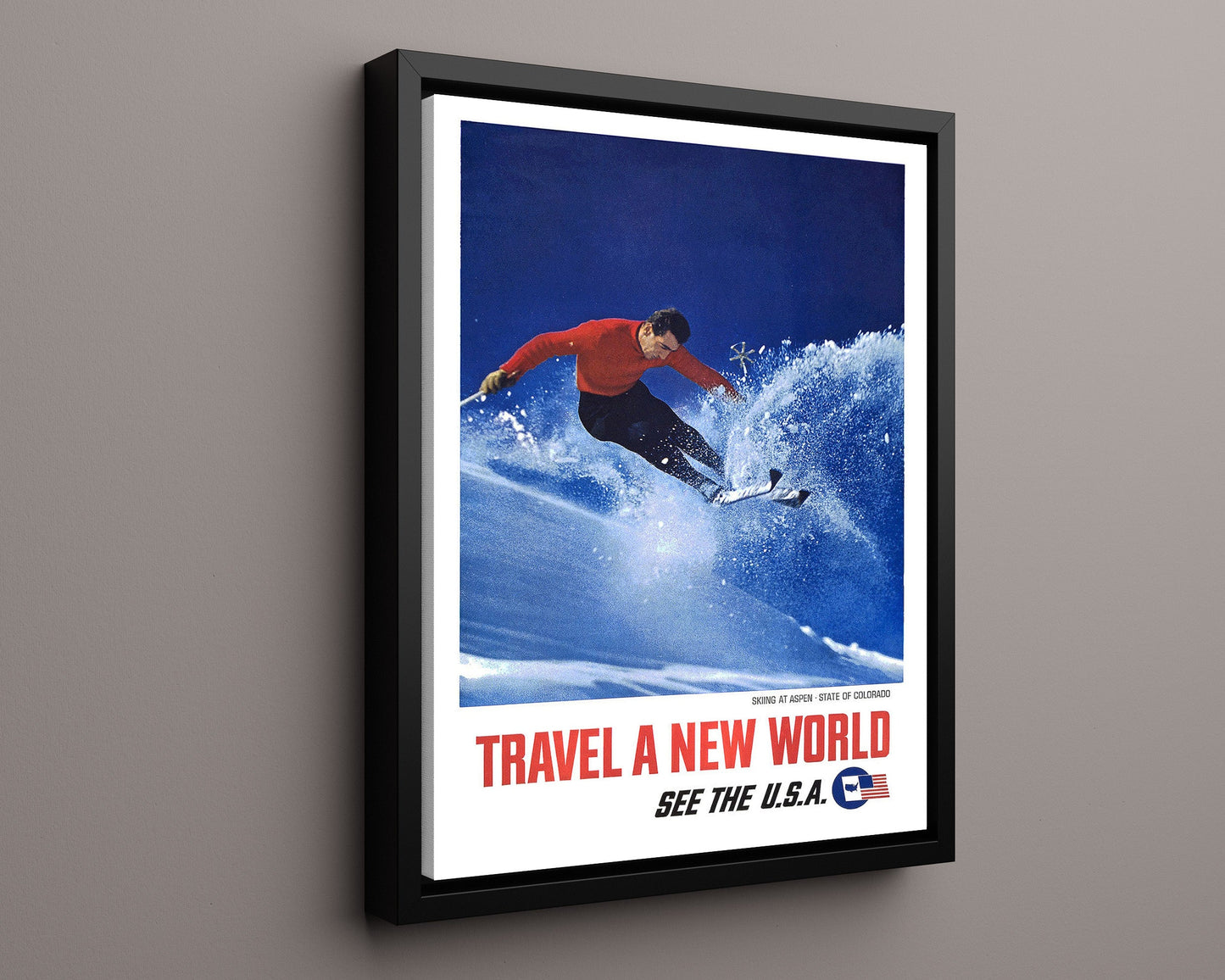 Classic Travel Poster - Colorado - Aspen Skiing