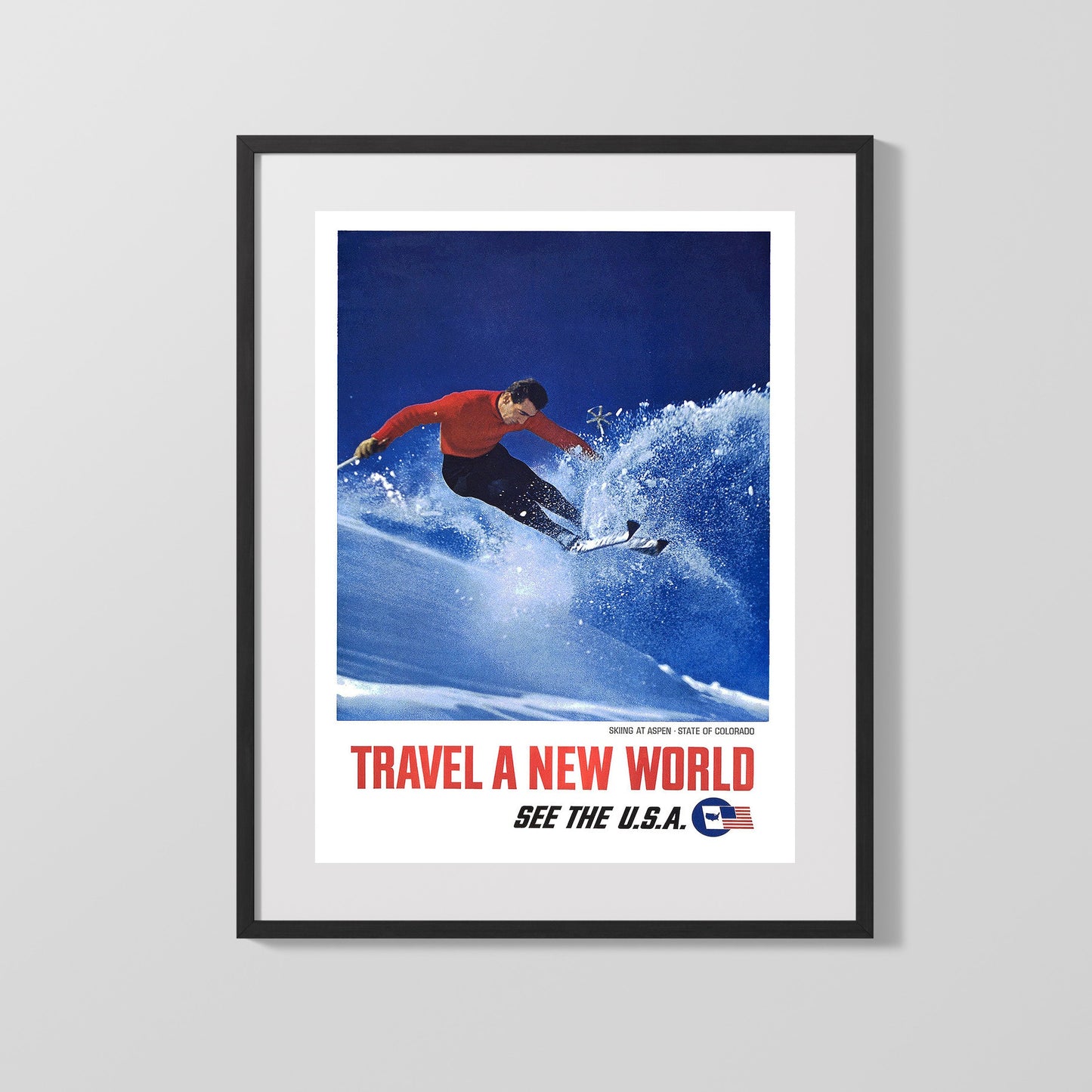 Classic Travel Poster - Colorado - Aspen Skiing