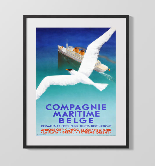 Compagnie Maritime Belge - Travel - 16x20 Gallery Frame
