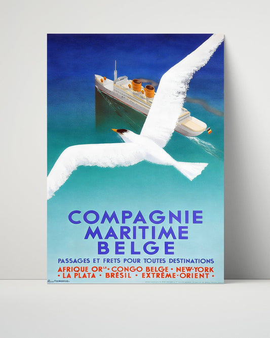 Classic Travel Unframed Poster -  Compagnie Maritime Belge