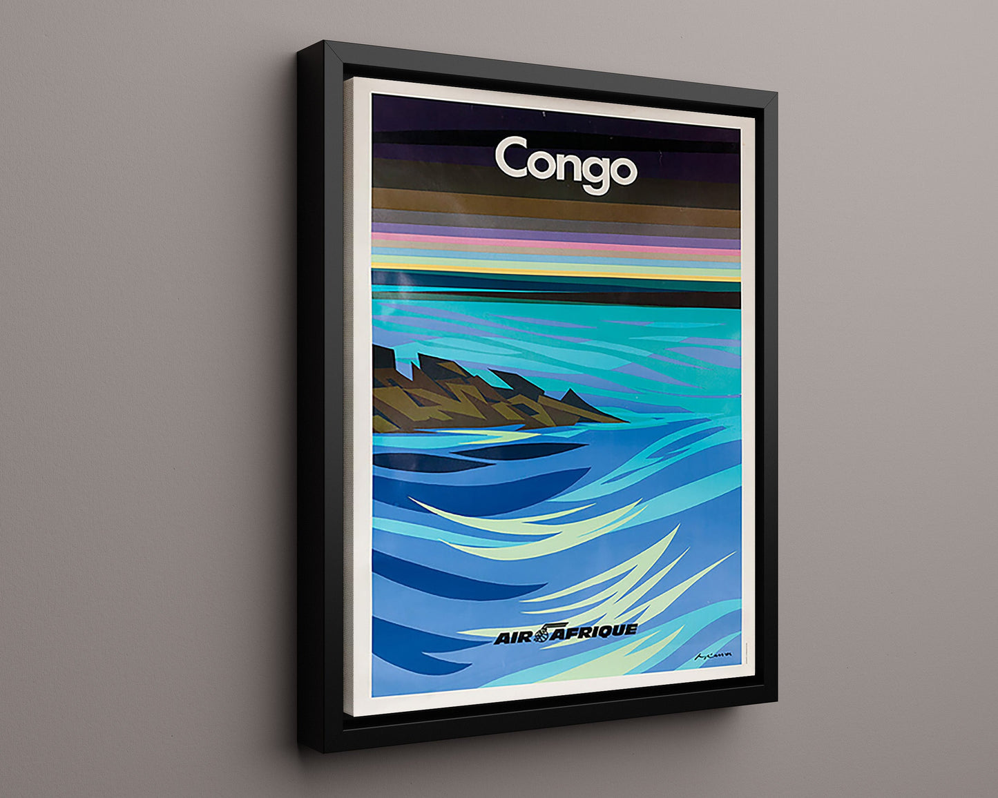 Classic Travel Poster - Congo - Air Afrique