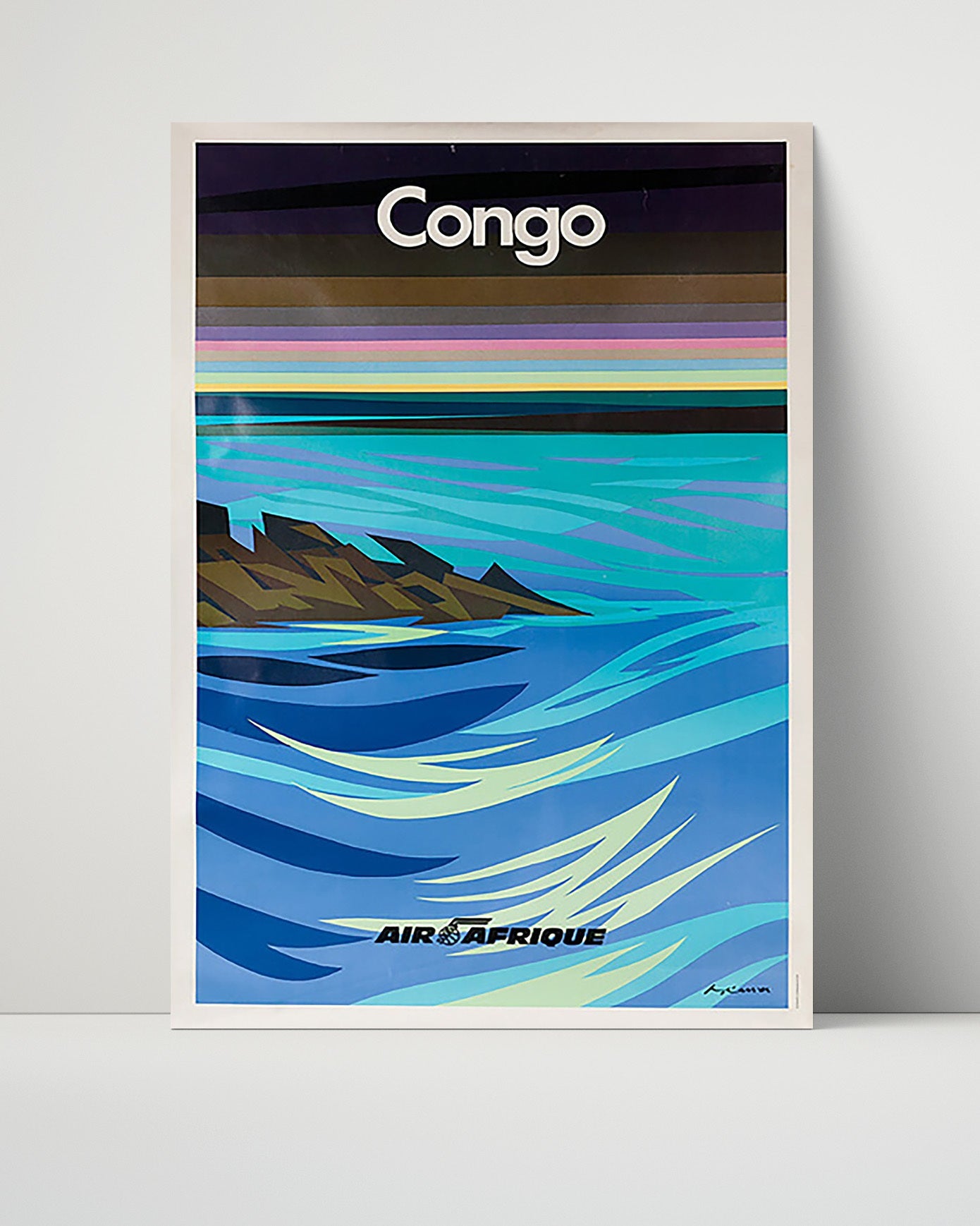 Classic Travel Poster - Congo - Air Afrique