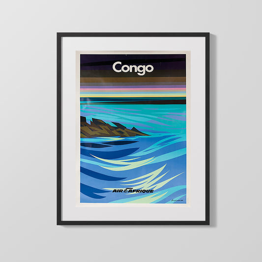 Classic Travel Poster - Congo - Air Afrique