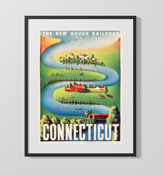 Connecticut New Haven Railroad - Travel - 16x20 Gallery Frame