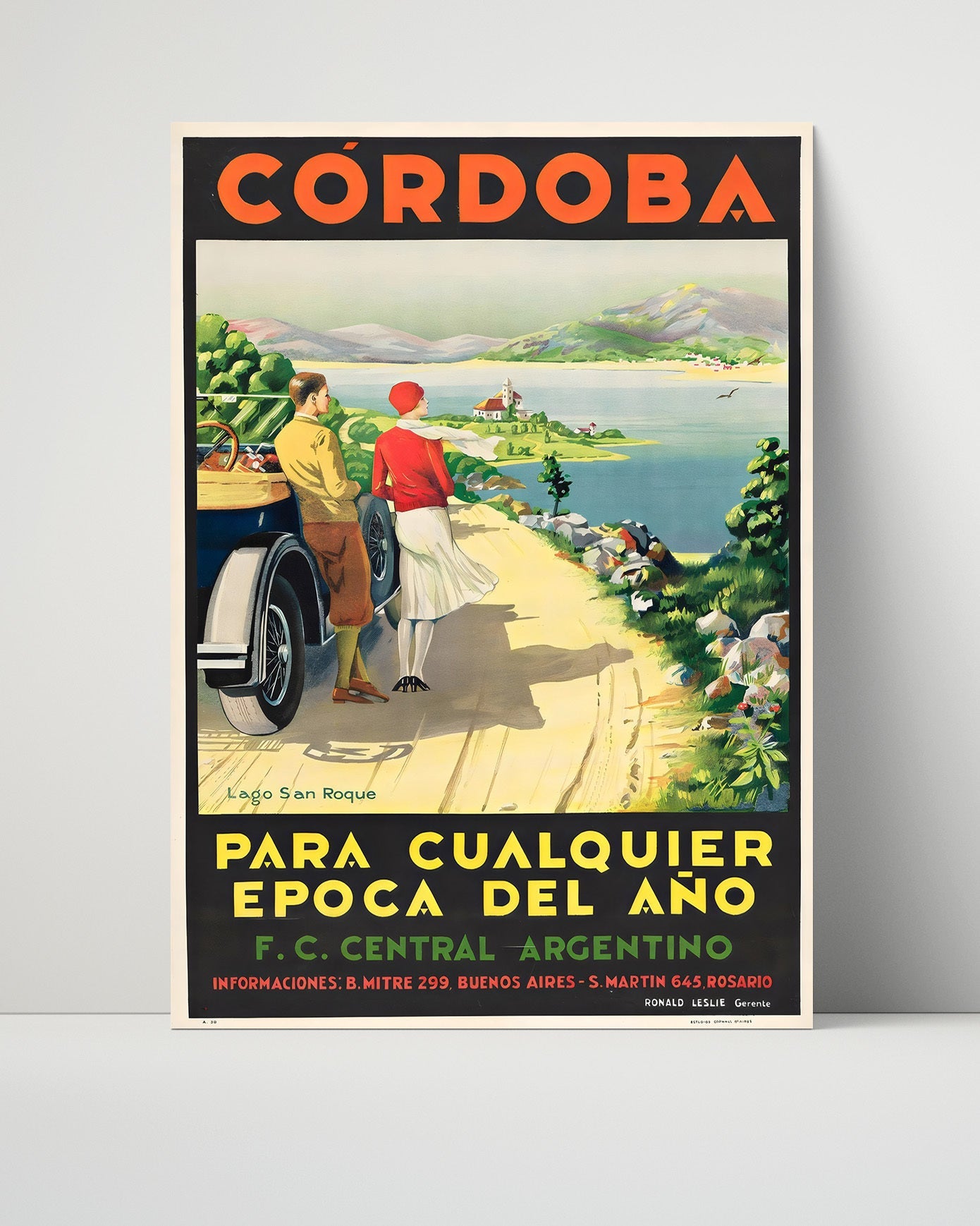 Classic Travel Poster - Cordoba - Lago San Roque