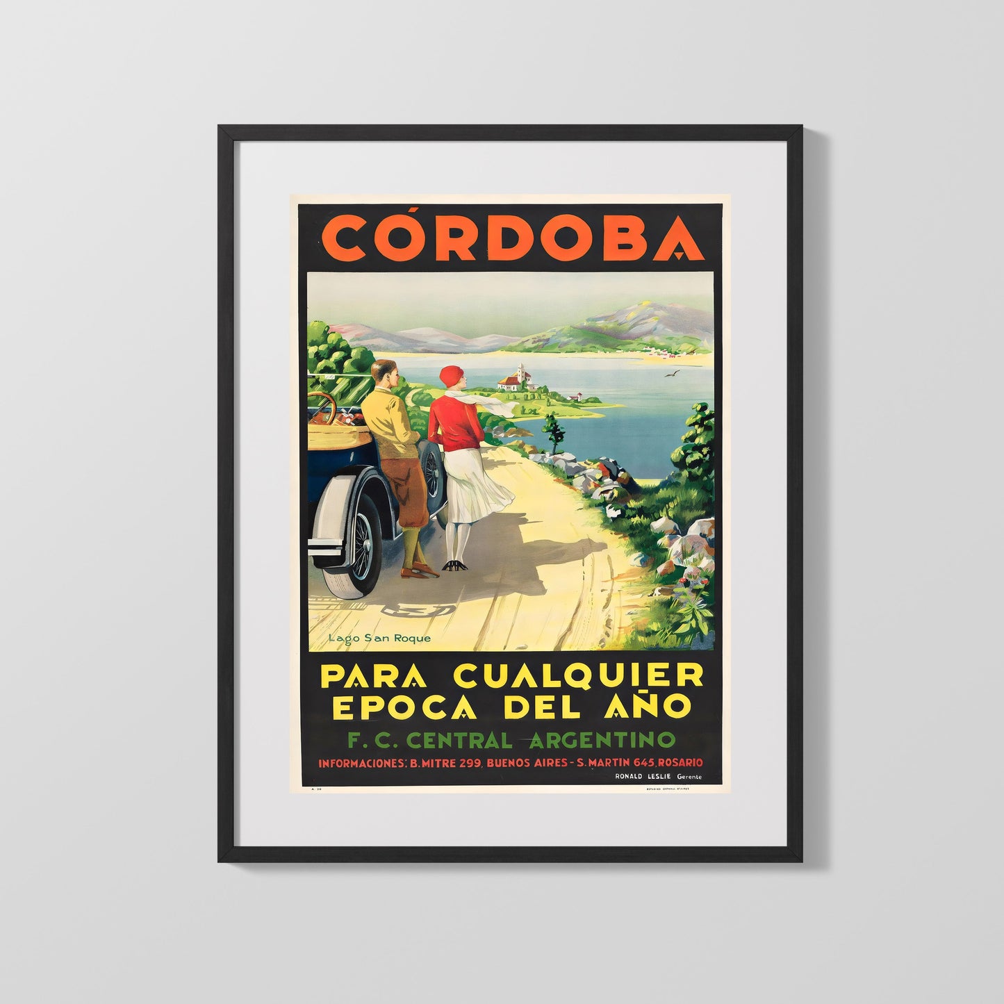 Classic Travel Poster - Cordoba - Lago San Roque