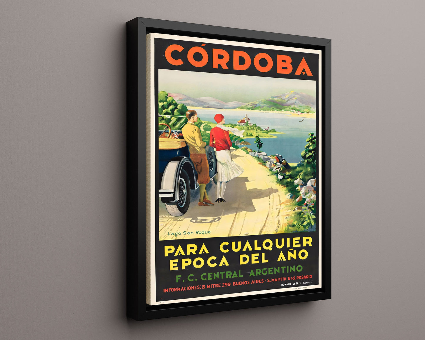 Classic Travel Poster - Cordoba - Lago San Roque