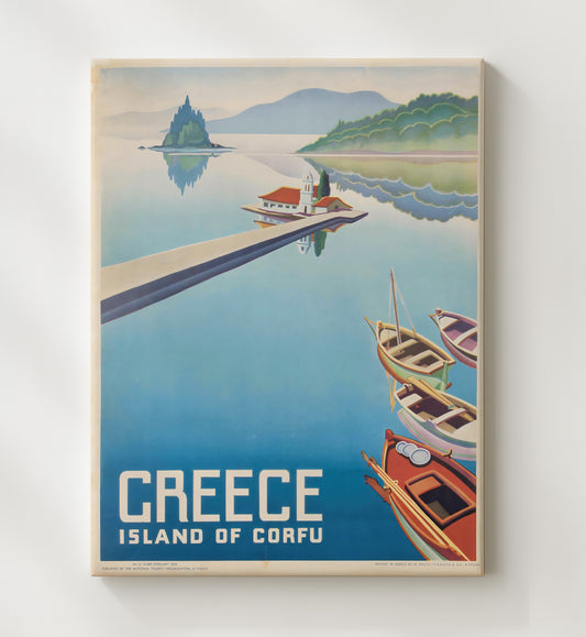 Corfu Greece - Travel - 20x24 Canvas