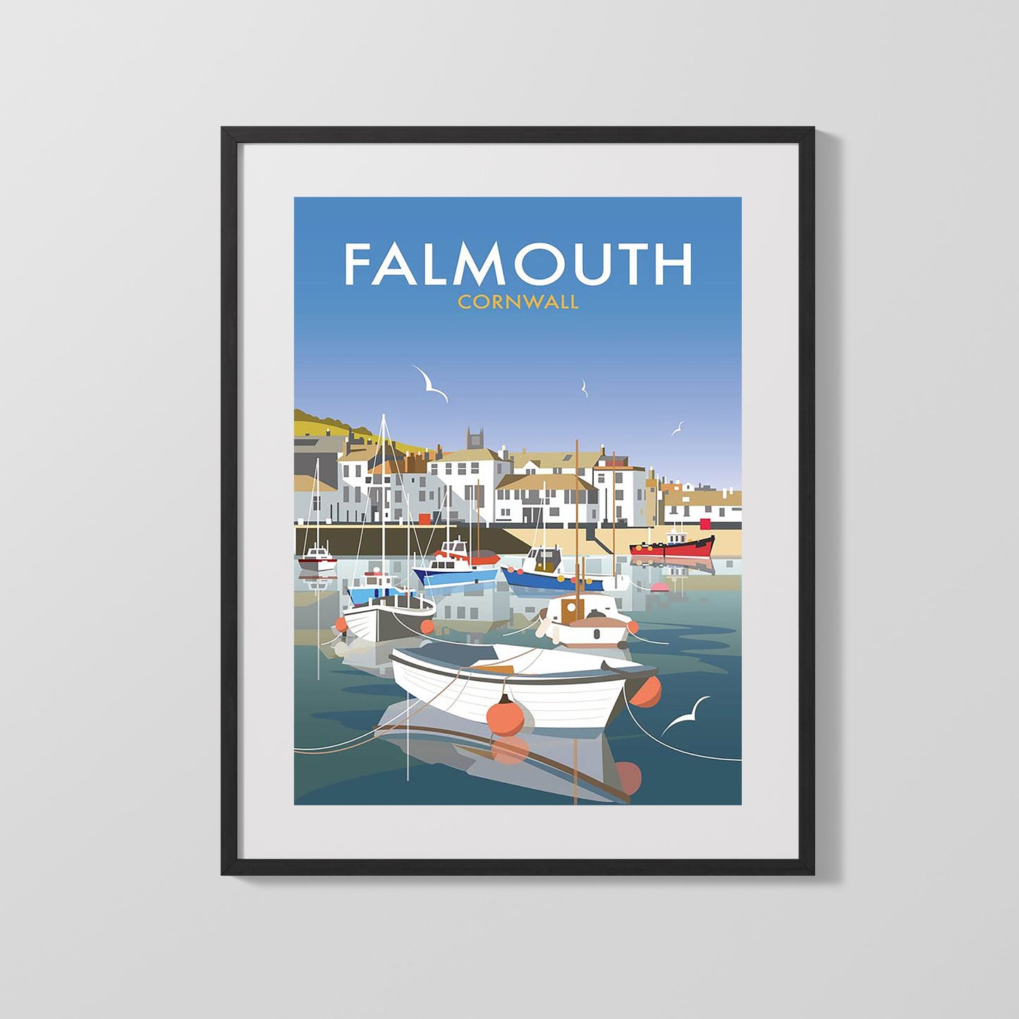 Classic Travel Poster - Cornwall - Falmouth