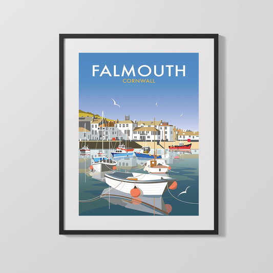 Classic Travel Poster - Cornwall - Falmouth