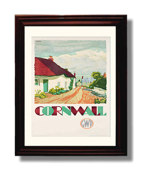 Cornwall GWR travel poster wall art 8x10 Canvas