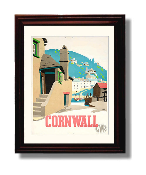 Cornwall GWR Railway travel poster wall art 8x10 Canvas