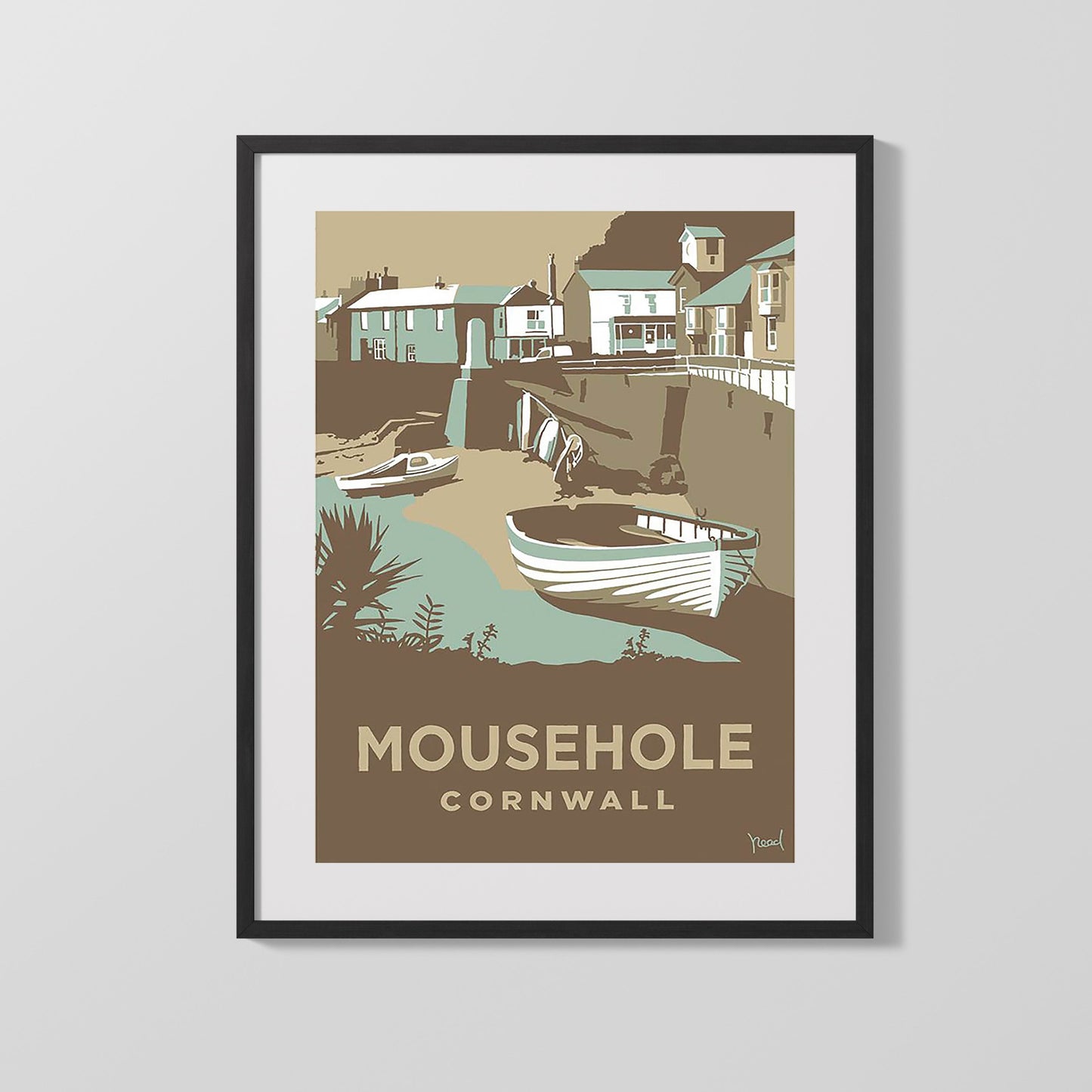 Classic Travel Poster - Cornwall - Mousehole