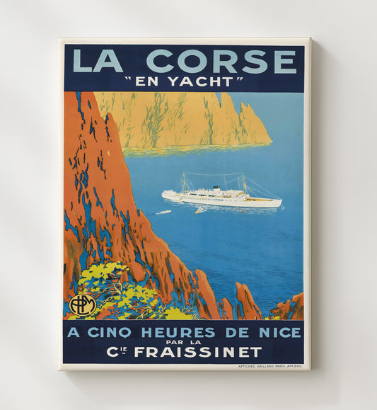 Corsica La Corse Yacht - Travel - 20x24 Canvas