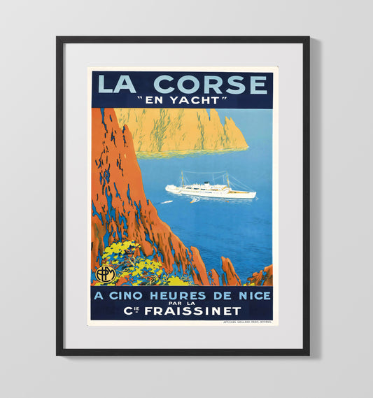 Corsica La Corse Yacht - Travel - 16x20 Gallery Frame
