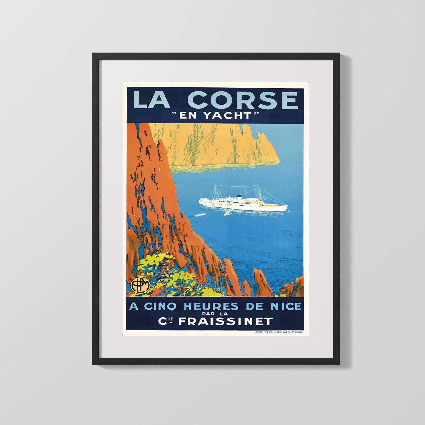 Classic Travel Poster - Corsica - La Corse Yacht