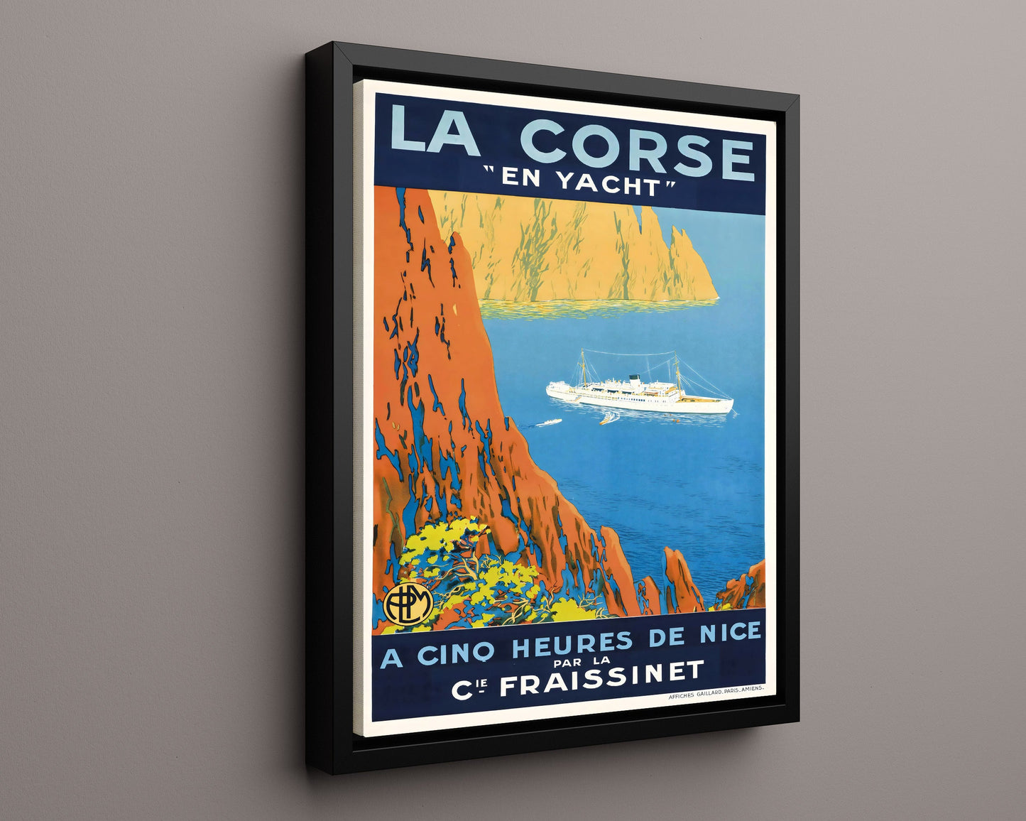 Classic Travel Poster - Corsica - La Corse Yacht