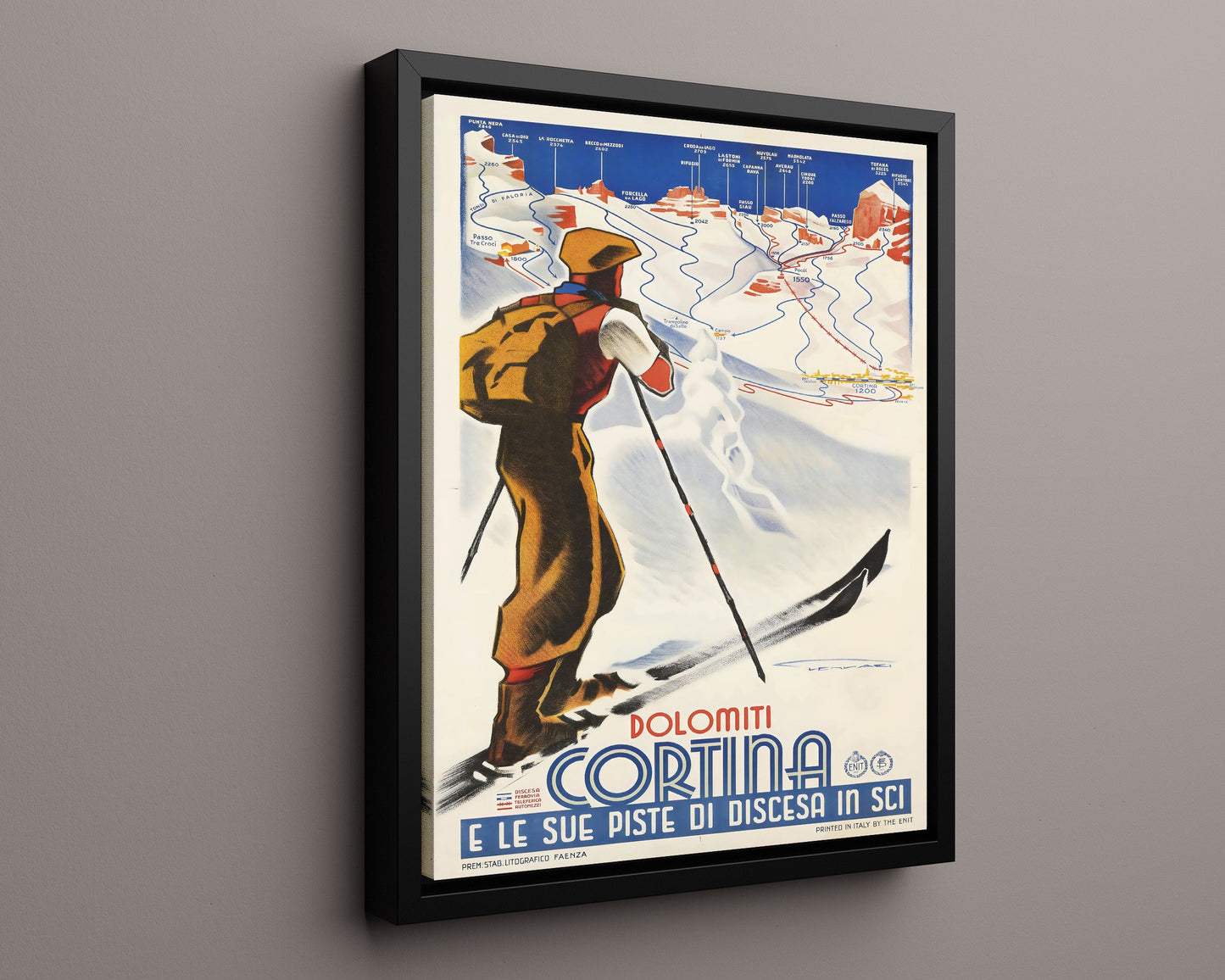Classic Travel Poster - Cortina dAmpezzo - Le Tofane