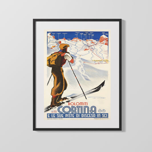 Classic Travel Poster - Cortina dAmpezzo - Le Tofane
