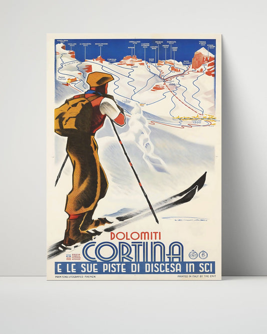Classic Travel Unframed Poster -  Cortina dAmpezzo - Le Tofane