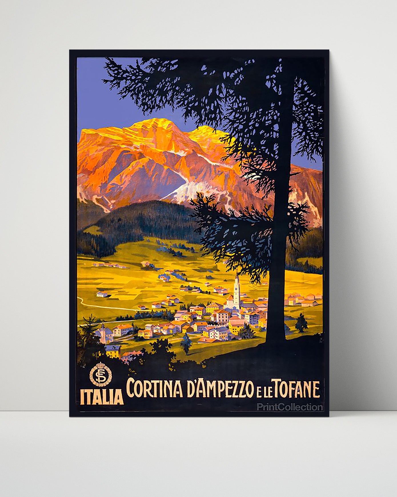 Classic Travel Poster - Cortina dAmpezzo - Ski
