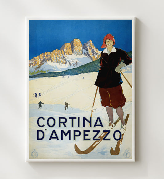 Cortina d Ampezzo Ski - Travel - 20x24 Canvas