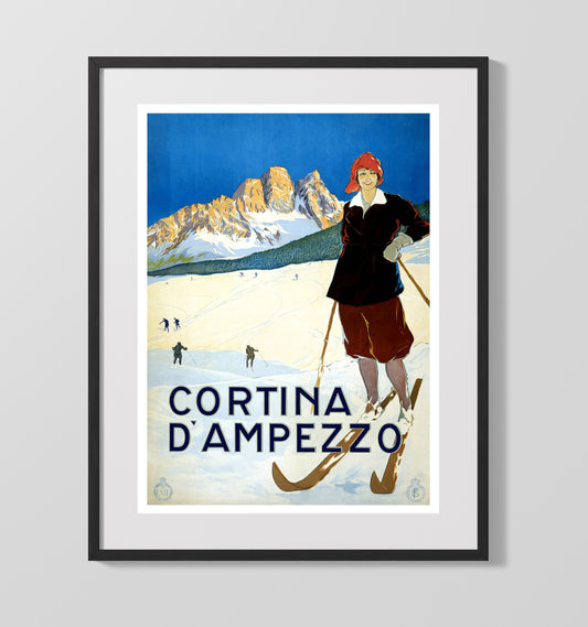 Cortina d Ampezzo Ski - Travel - 16x20 Gallery Frame