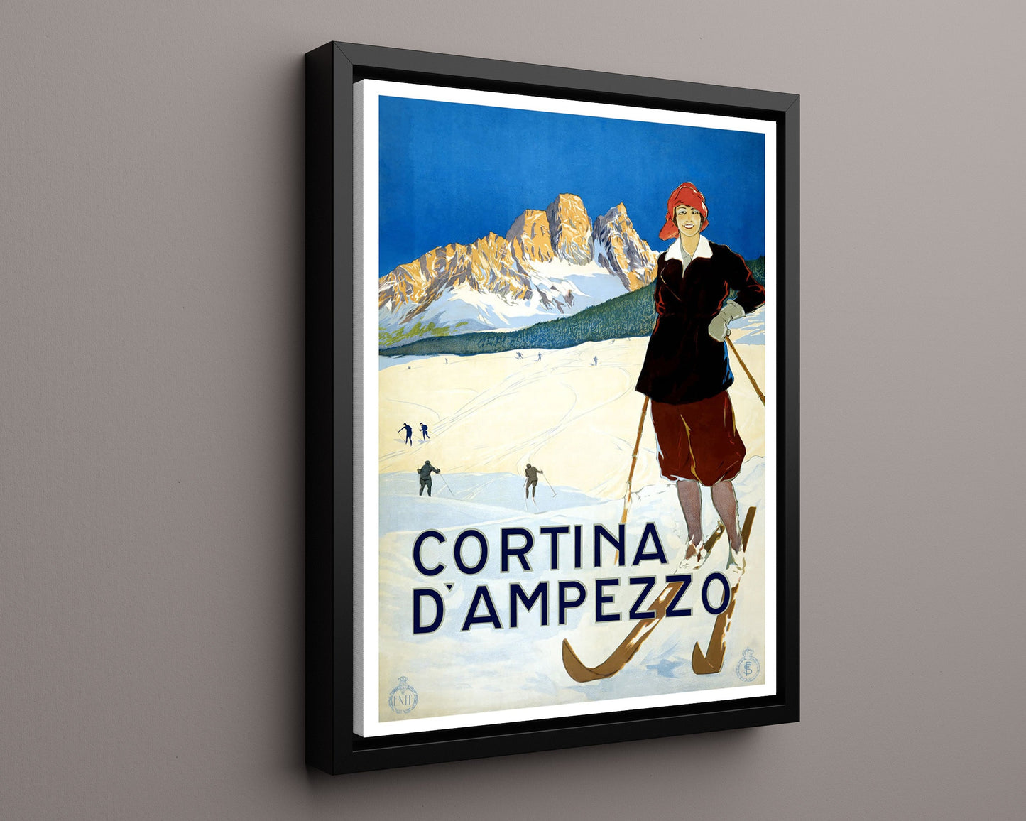 Classic Travel Poster - Cortina - Dolomiti Ski Slopes