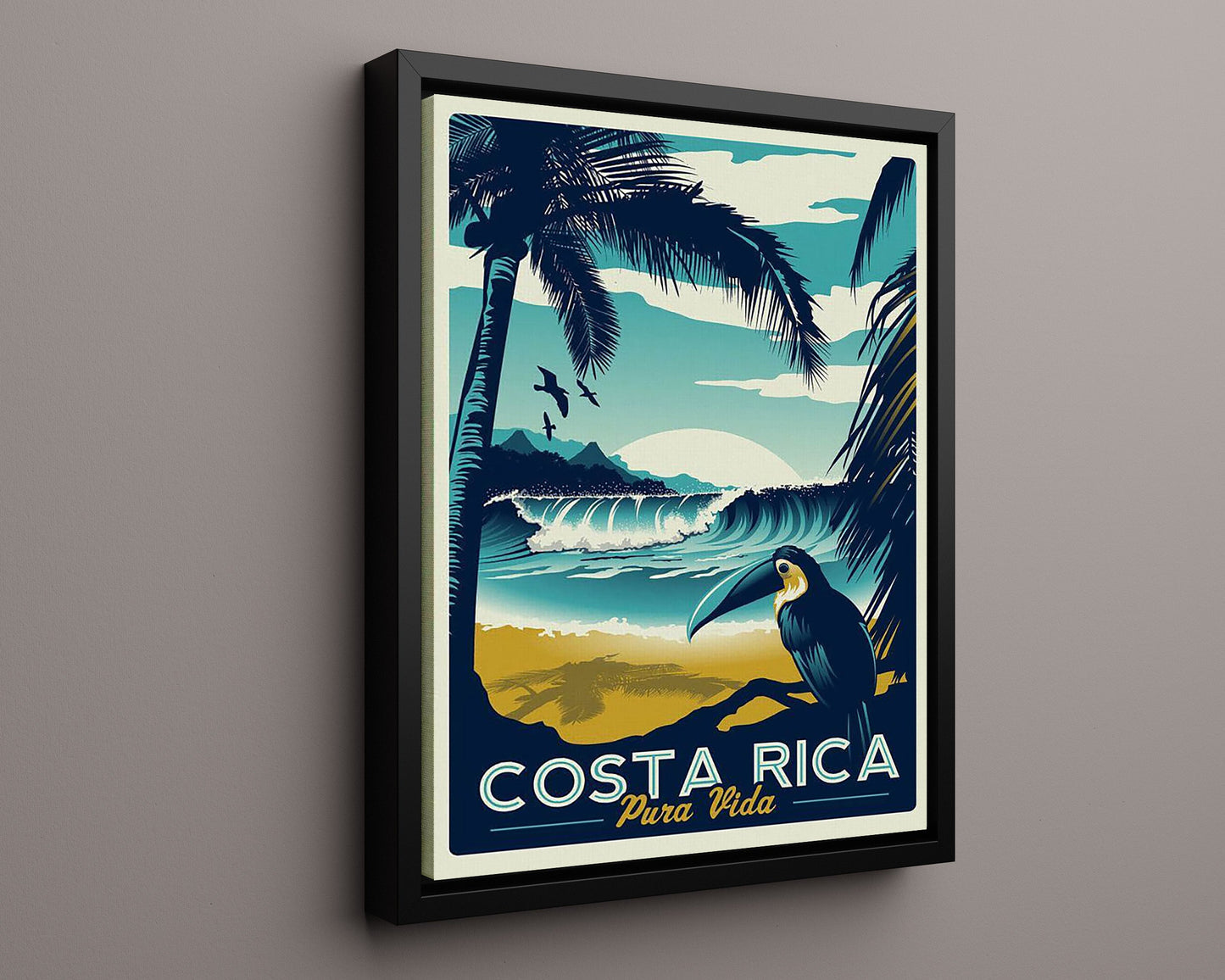 Classic Travel Poster - Costa Rica - Pura Vida