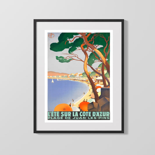 Classic Travel Poster - Cote dAzur - Juan-les-Pins
