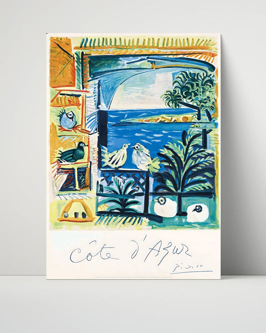 Classic Travel Unframed Poster -  Cote dAzur - Picasso Design