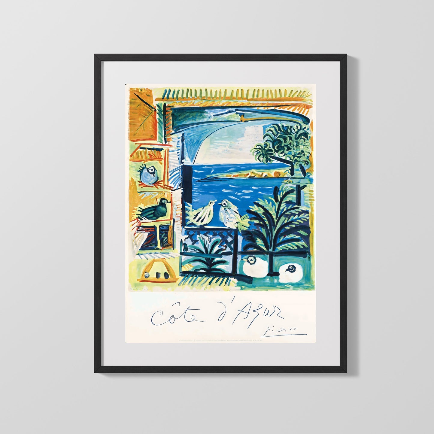 Classic Travel Poster - Cote dAzur - Picasso Design