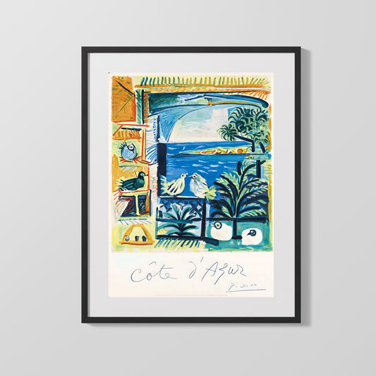 Classic Travel Poster - Cote dAzur - Picasso Design