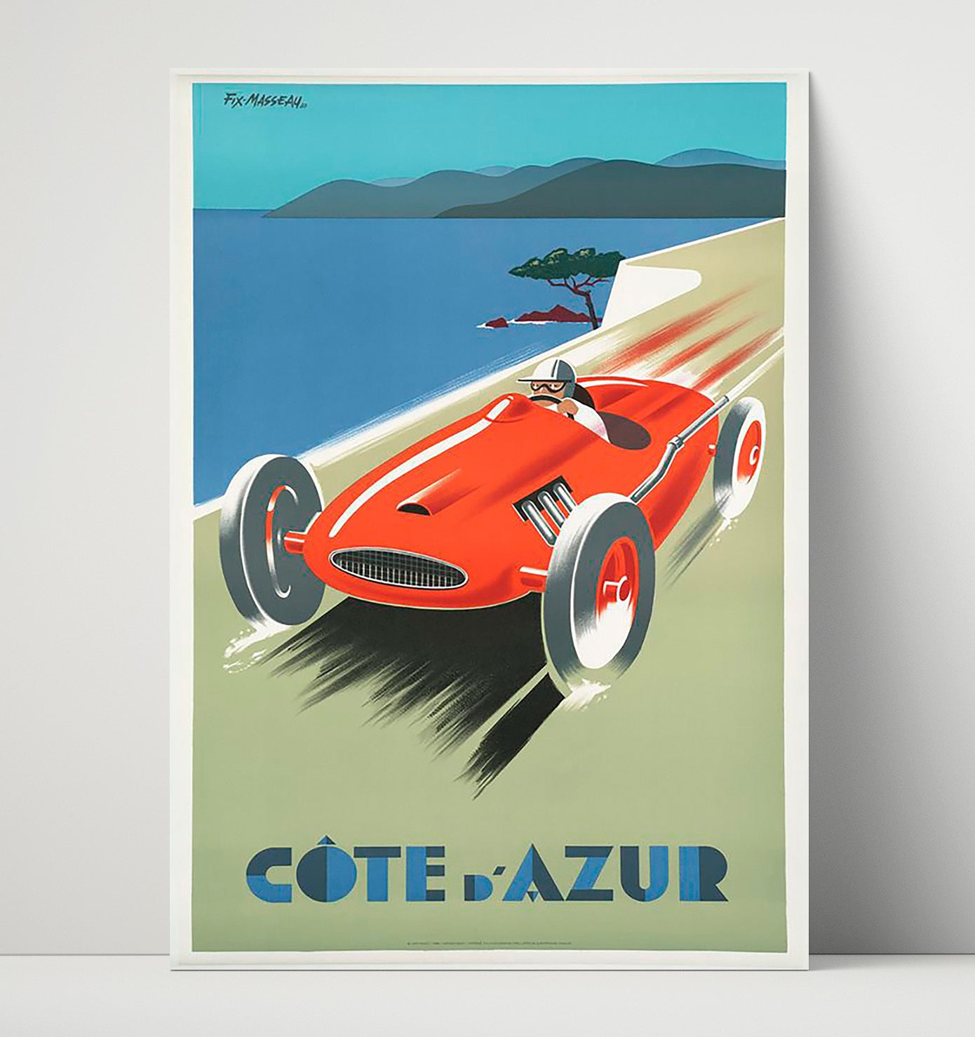 Cote dAzur Racing Vintage Travel Print 16x20 Unframed Print travel wall art print