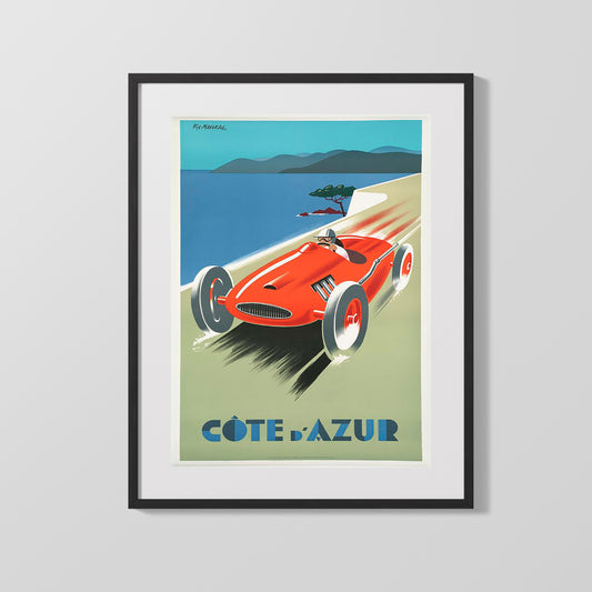 Classic Travel Poster - Cote dAzur - Racing