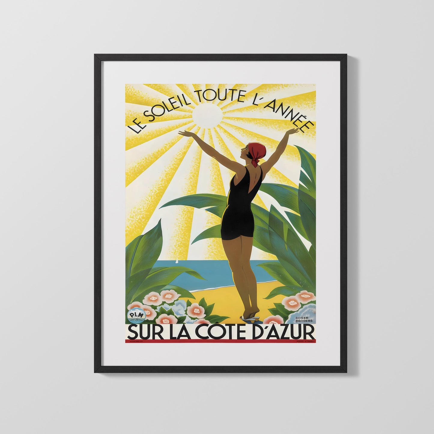Classic Travel Poster - Cote dAzur - Sun All Year