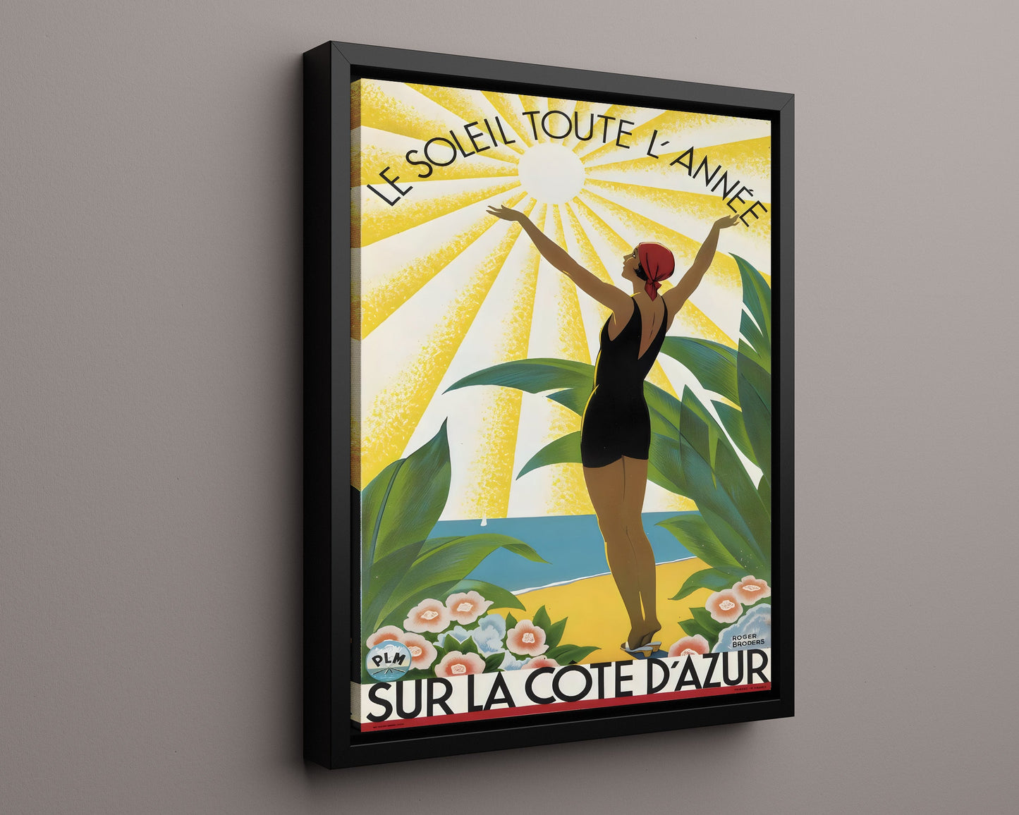 Classic Travel Poster - Cote dAzur - Sun All Year