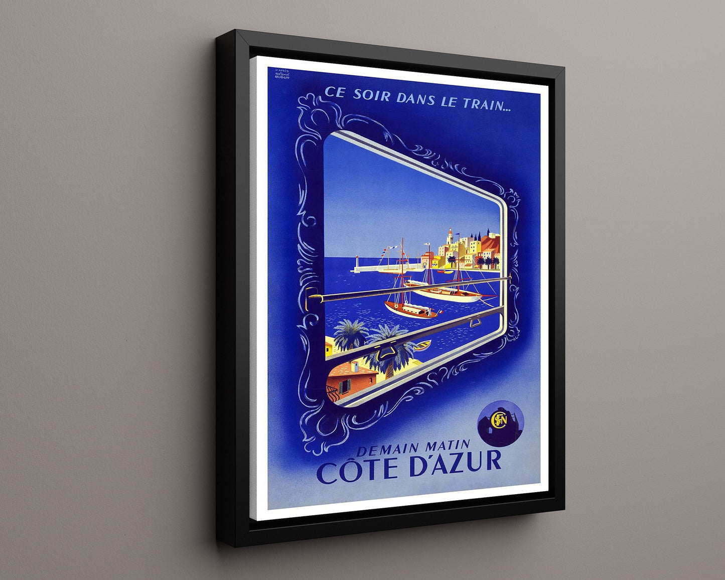 Classic Travel Poster - Cote dAzur - Train