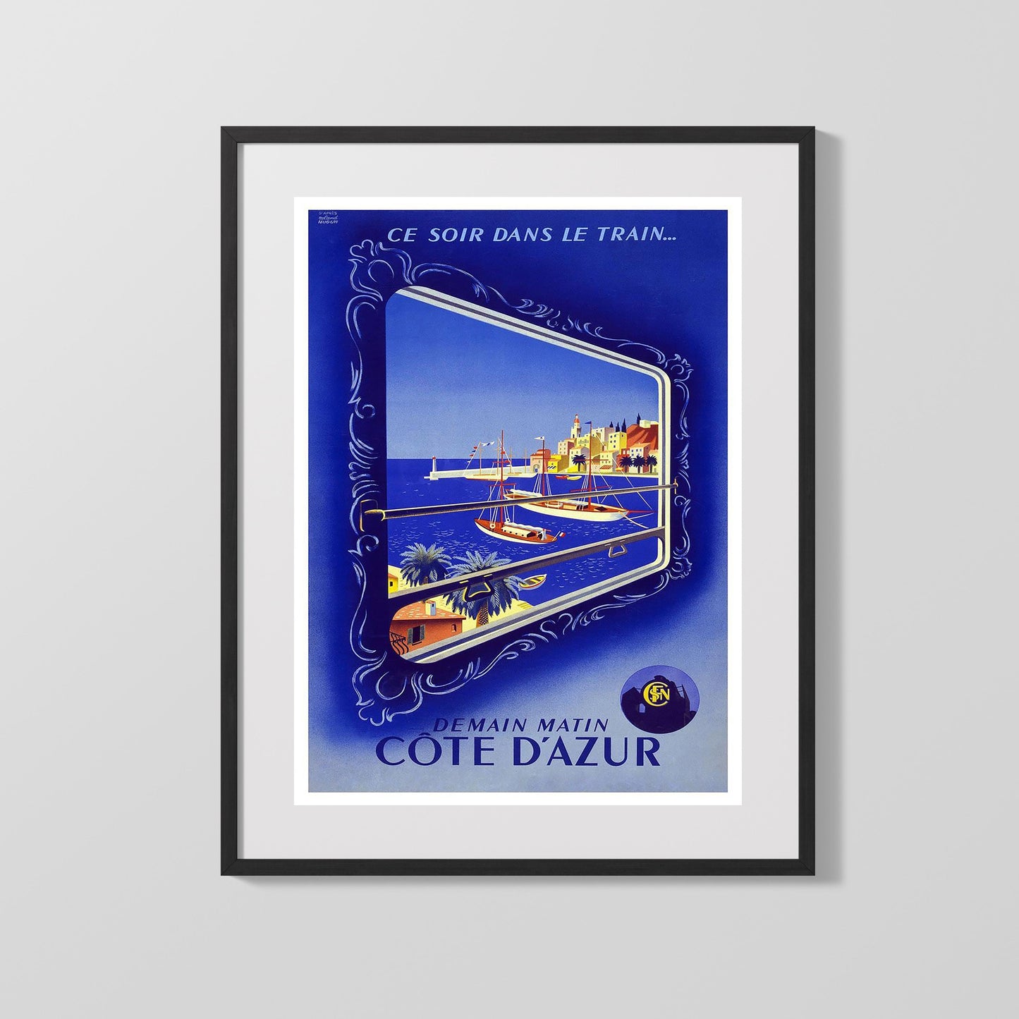 Classic Travel Poster - Cote dAzur - Train