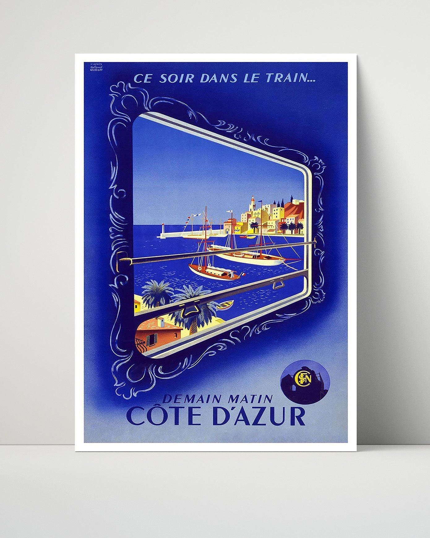 Classic Travel Unframed Poster -  Cote dAzur - Train