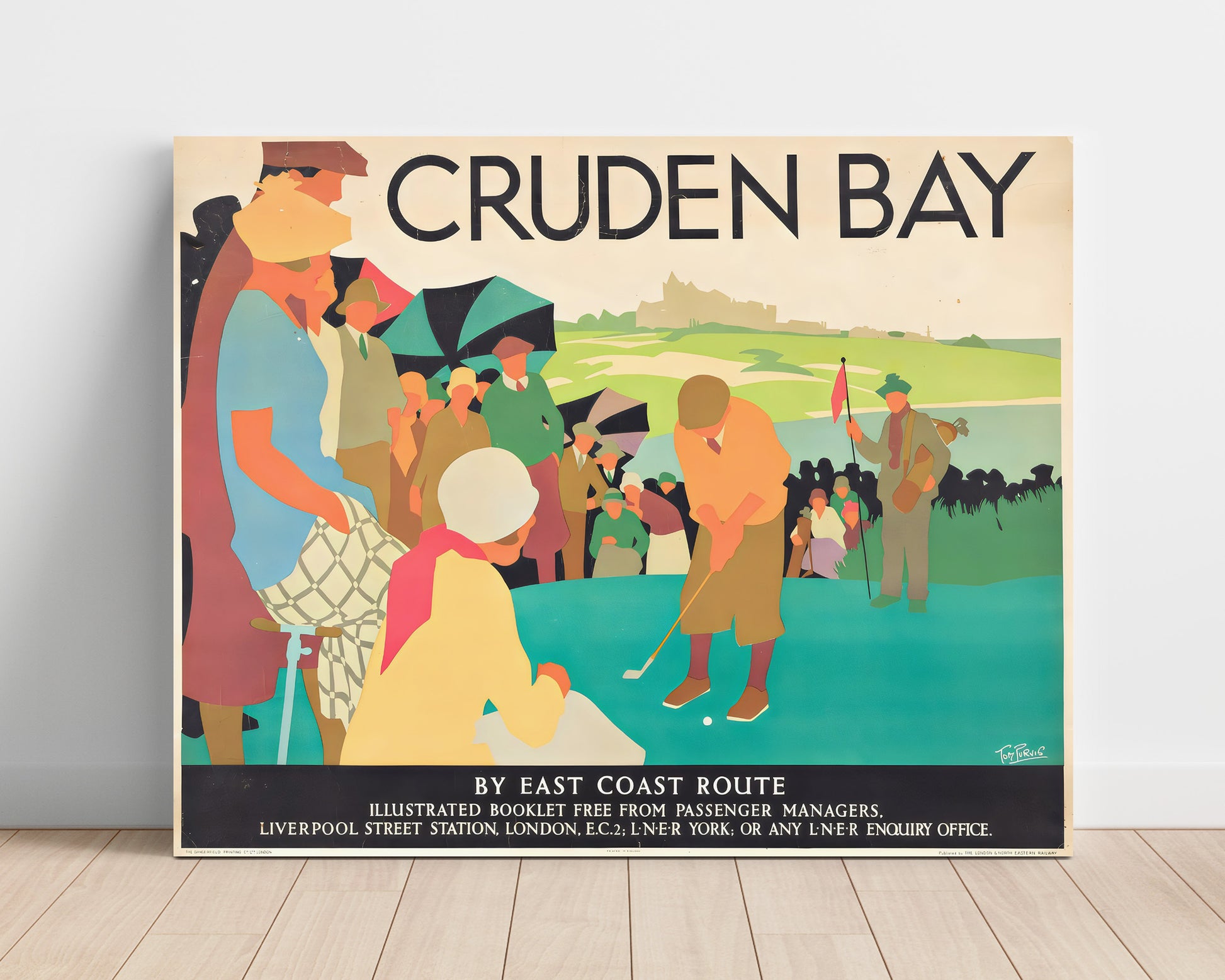 Cruden Bay Golf Vintage Travel Print 16x20 Unframed Print travel wall art print