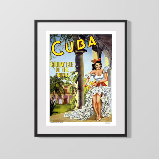 Classic Travel Poster - Cuba - Holiday Isle