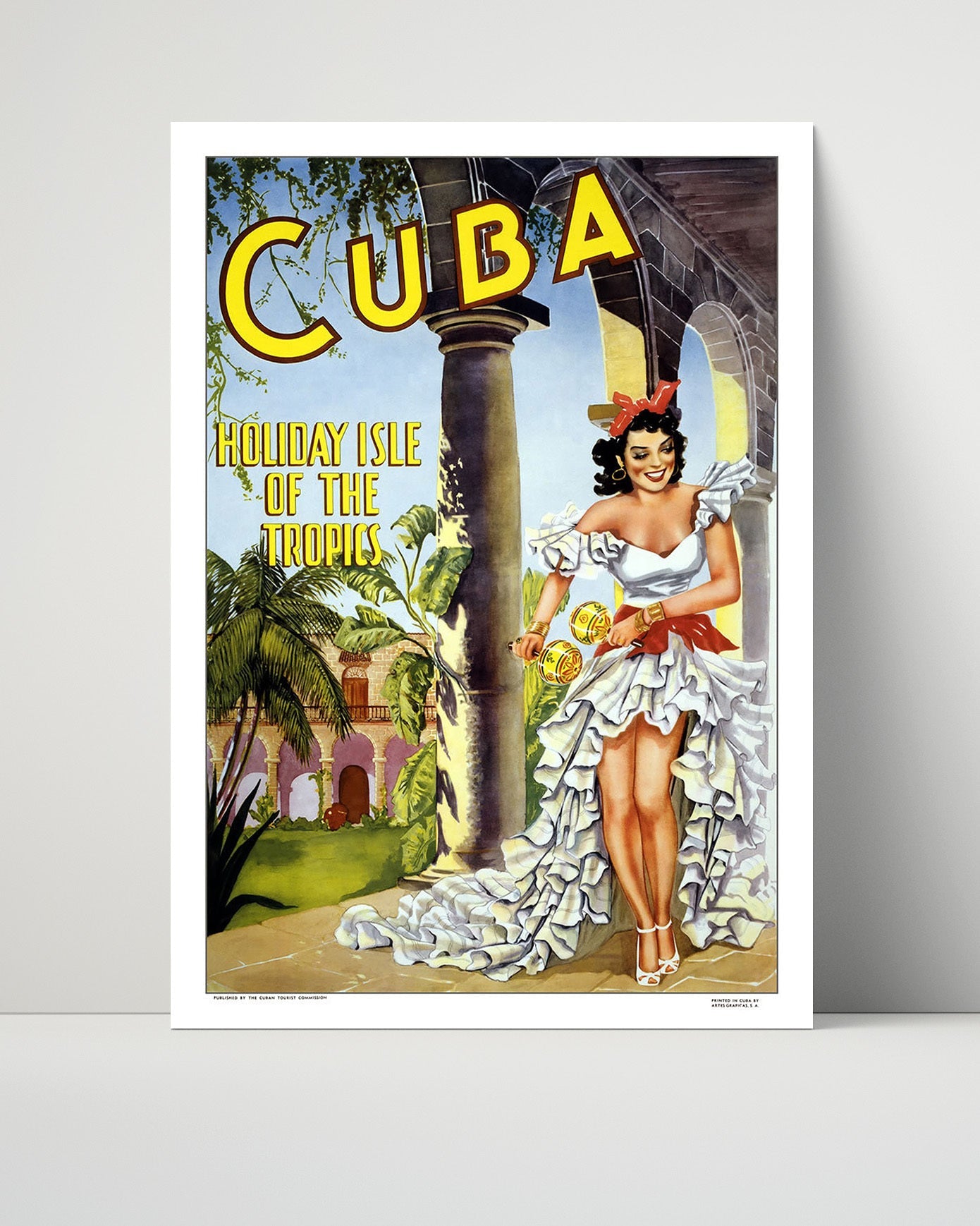 Classic Travel Poster - Cuba - Holiday Isle