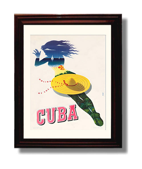 Cuba Holiday Isles travel poster wall art 8x10 Canvas